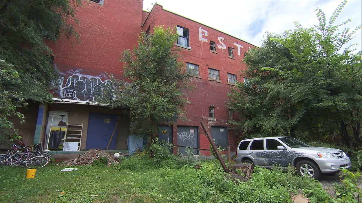 Bâtiment industriel de la
            rue Moeaau utilisé par des artistes et autre entreprenneurs. État
            de décripitude.